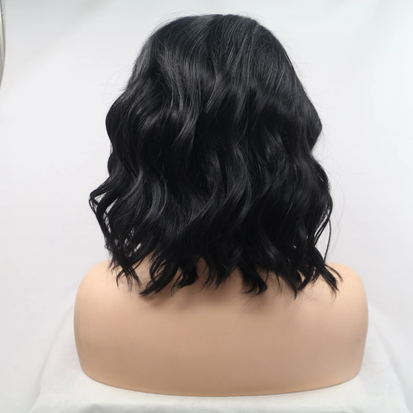 short curly lace front wig with side bangs fashion women wig short bob women wigs synthetic hair wigs