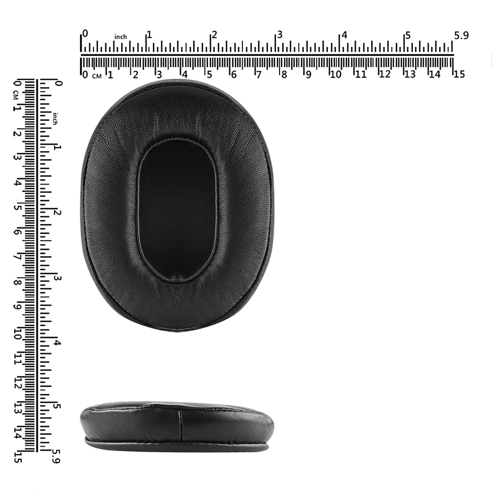 Almohadillas de repuesto de piel de oveja para auriculares Plantronics, almohadillas para los oídos, almohadillas para los oídos, piezas de reparación para auriculares Plantronics Rig 800HS, 1 par