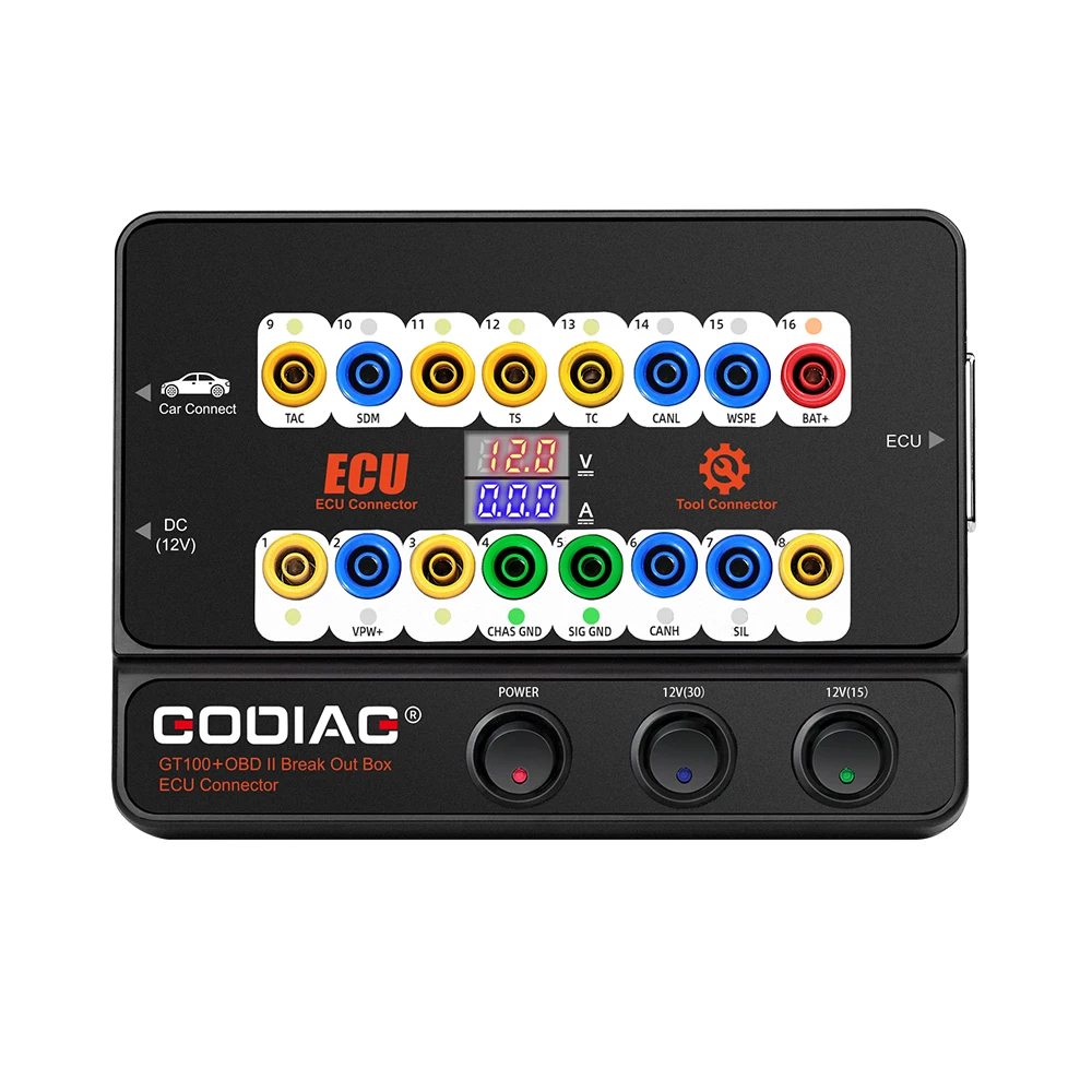 GODIAG GT100 Pro Obd2 صندوق القطع 16PIN ECU مقاعد البدلاء موصل العرض الحالي الإلكتروني بروتوكول CANBUS ل Xhorse VVDI Autel