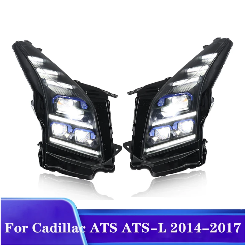 

LED Headlights for Cadillac ATS ATS-L 2013-2016 Red Demon Eye Sequential Starting Turn Signal Dynamic Startup