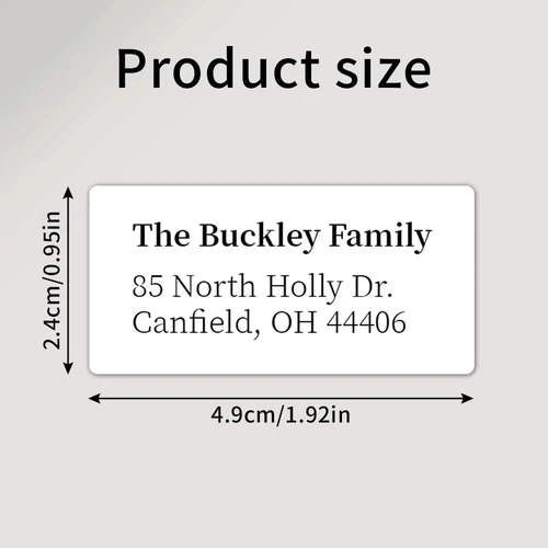 Imagen 2 del producto Pegatinas de direcciones de nombre de retorno personalizadas, blancas, autoadhesivas, planas, rectangulares, para la vuelta a la escuela, oficina, regalos para el hogar, familia