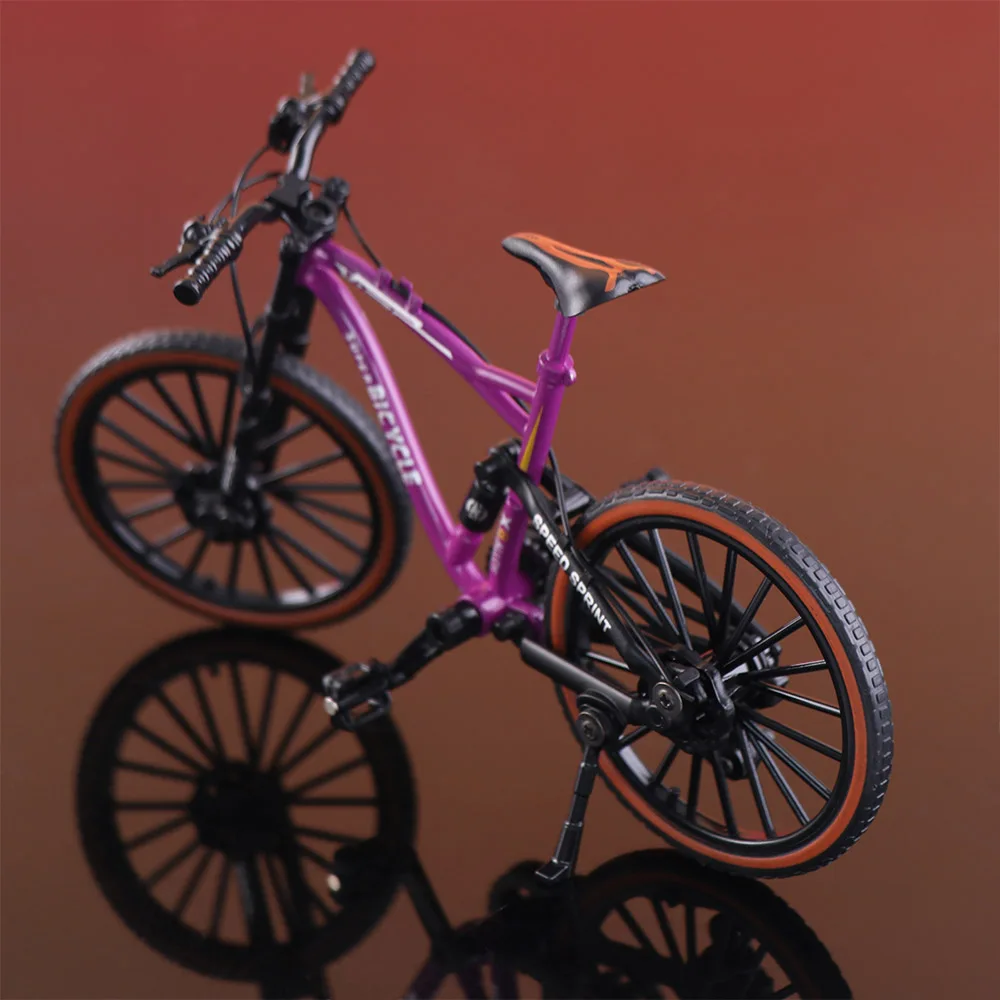 Simulation Bicycle Model 1:8 Scale Racing Metal Mini Bicycle Off-road Home Decor Alloy Bicycle Desk Ornament