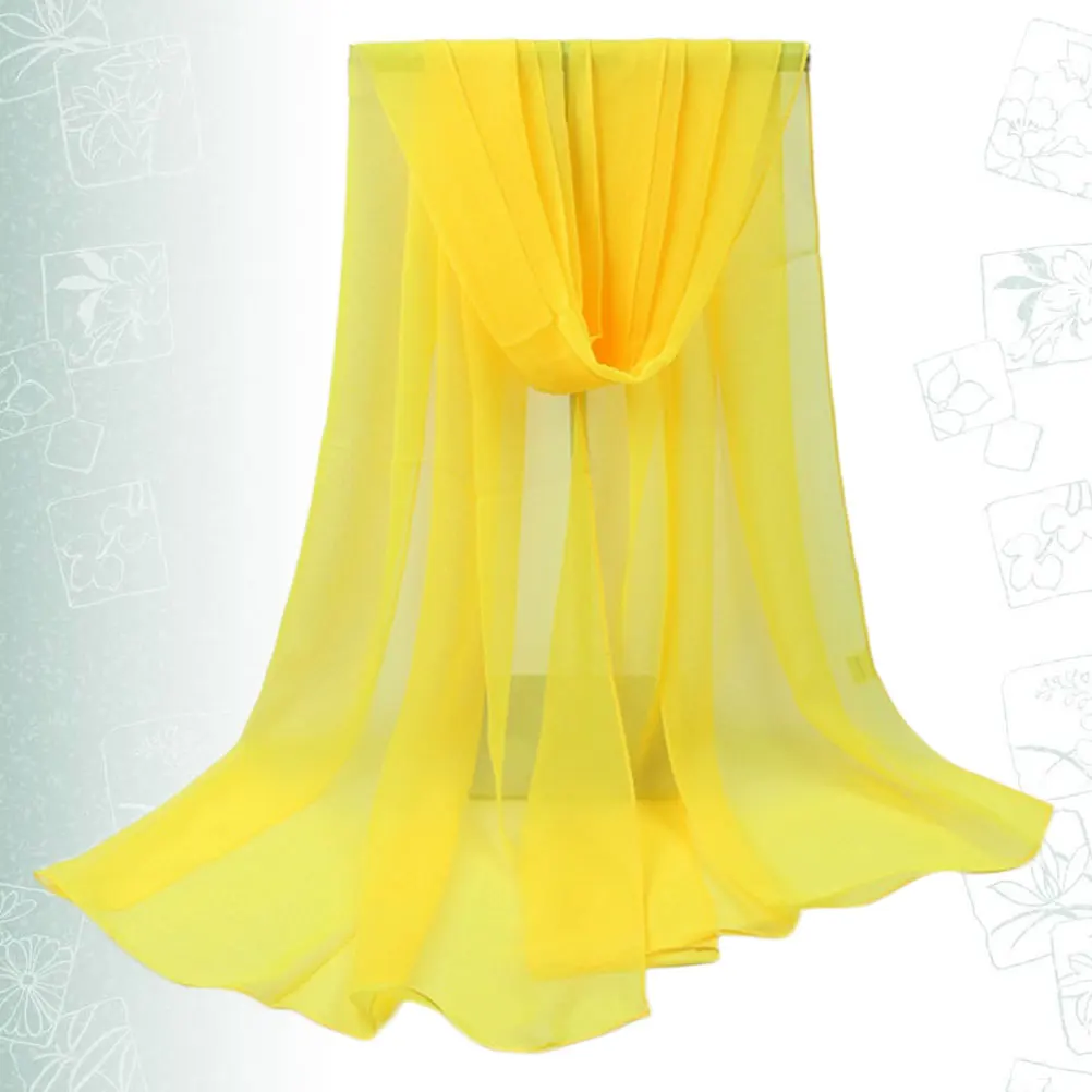 

Solid Color Towel Fashion Solid Color Scarf Dancing Scarves Women Shawl Wrap Gift Dual Scarf For Women Yellow 160X50Cm