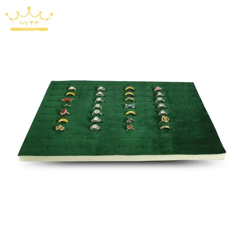 Ring earring Organizer Sponge Mat Jewelry Tray Inner Accessory 100 Slots Rings Storage Pad 33.5*22.5Cm Pink Black Green Mats