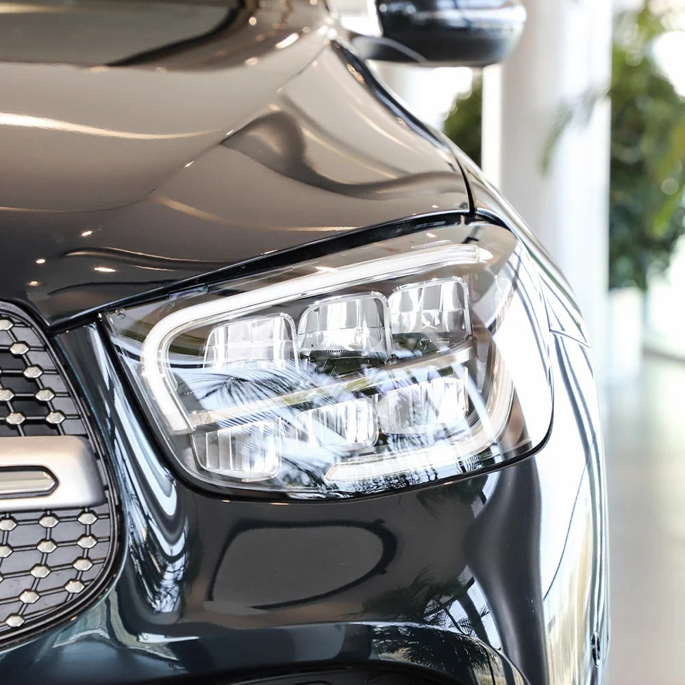 سيارة العلوي قذيفة شفافة عاكس الضوء كشافات غطاء عدسة شبكي لبنز GLC W253 GLC200 GLC260 GLC300 2020 2021 2022