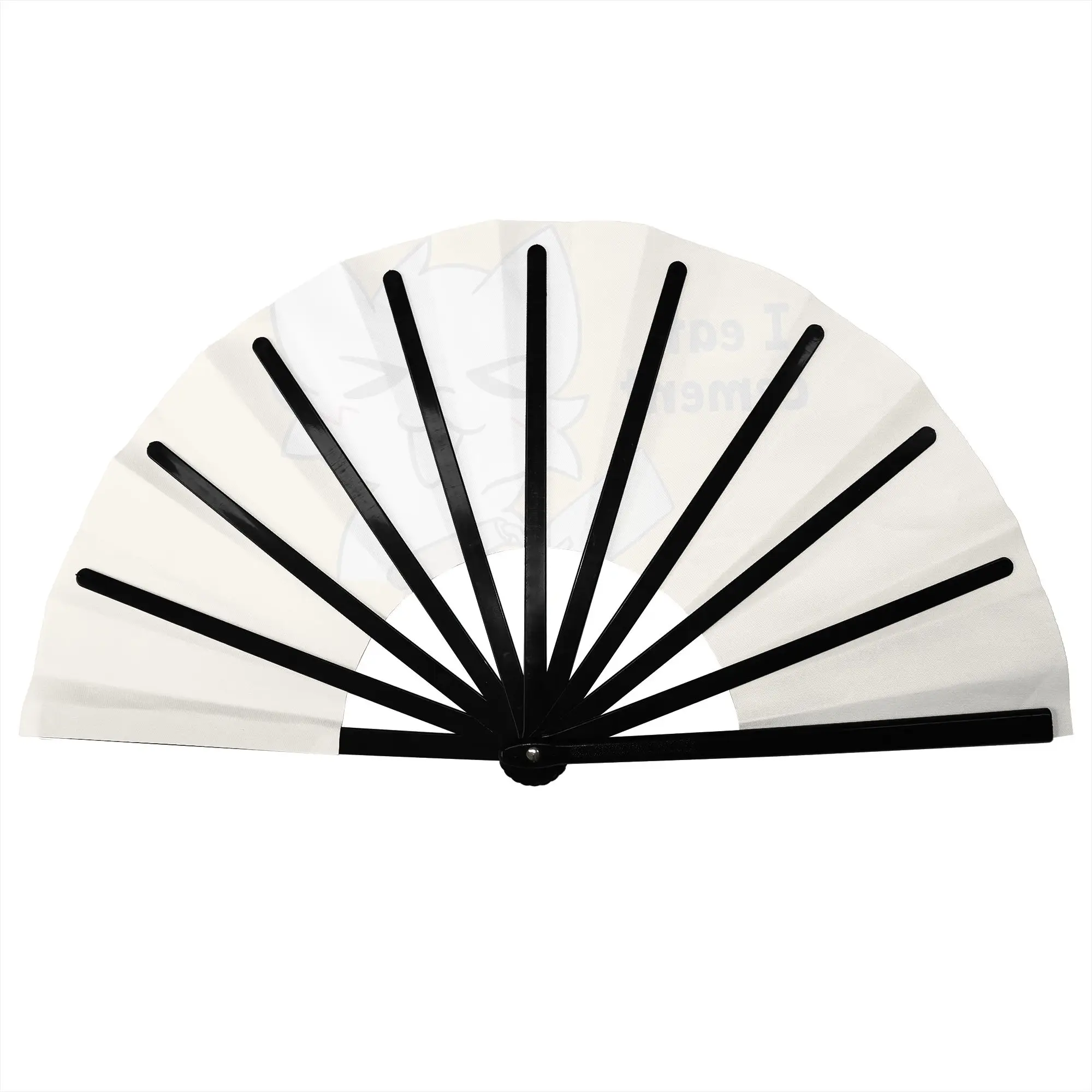 Boykisser Furry Cat Stylish Hand Fan Unisex I Eat Cement Printed Polyester Fan Vintage For Sports Events Gift