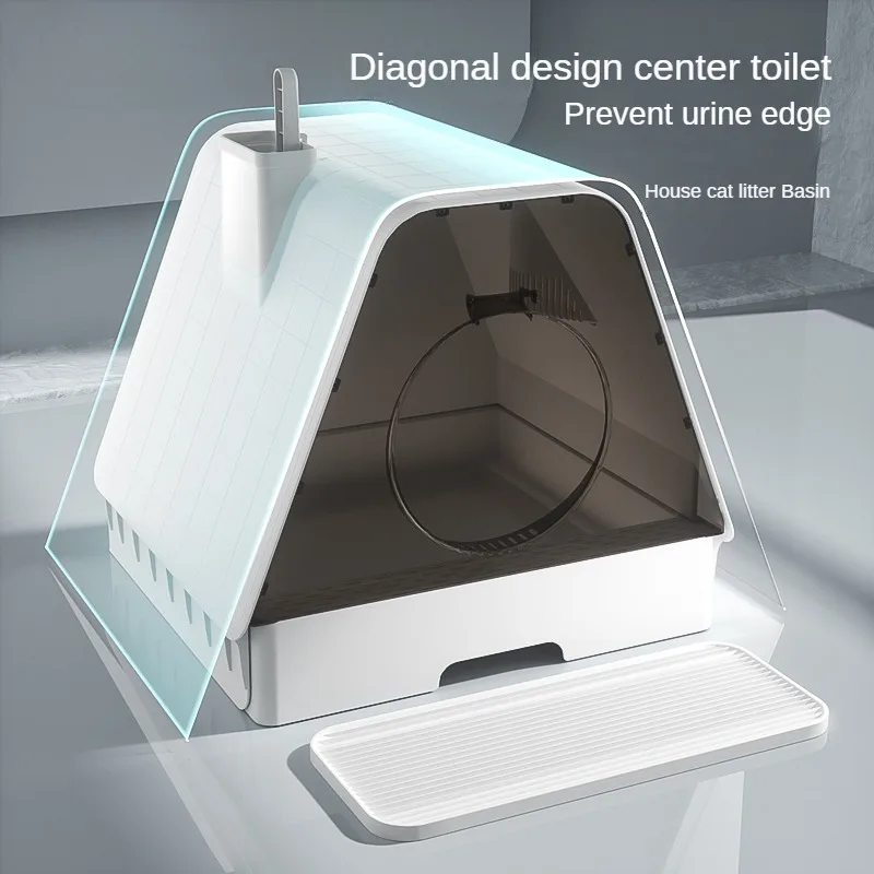 

Premium Fully Enclosed Cat Litter Box with Large Drawer and Odor Elimination