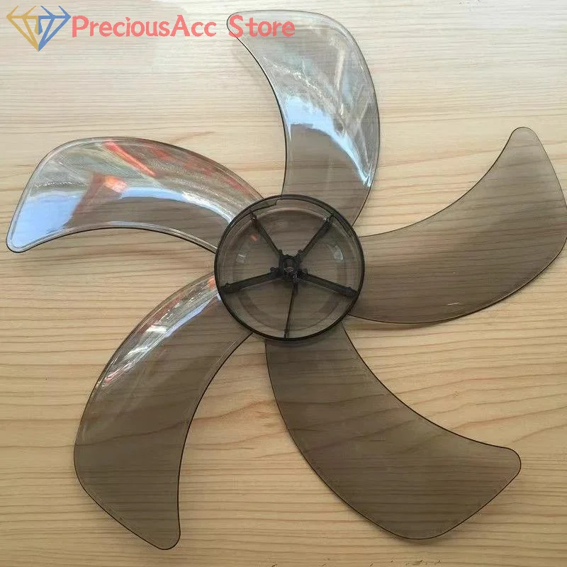 1Pc 5 Leaf Fan Blade Replacement Plastic Propeller with Nut Cover for Desk Stand Fan Household Repair Easy Installation
