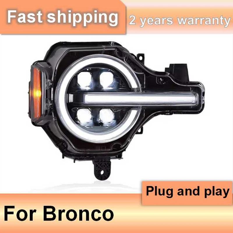 

Car Accessories for Ford Bronco Sport Head Light 2020-2023 Bronco Headlights DRL Turn Signal High Beam Projector Lens