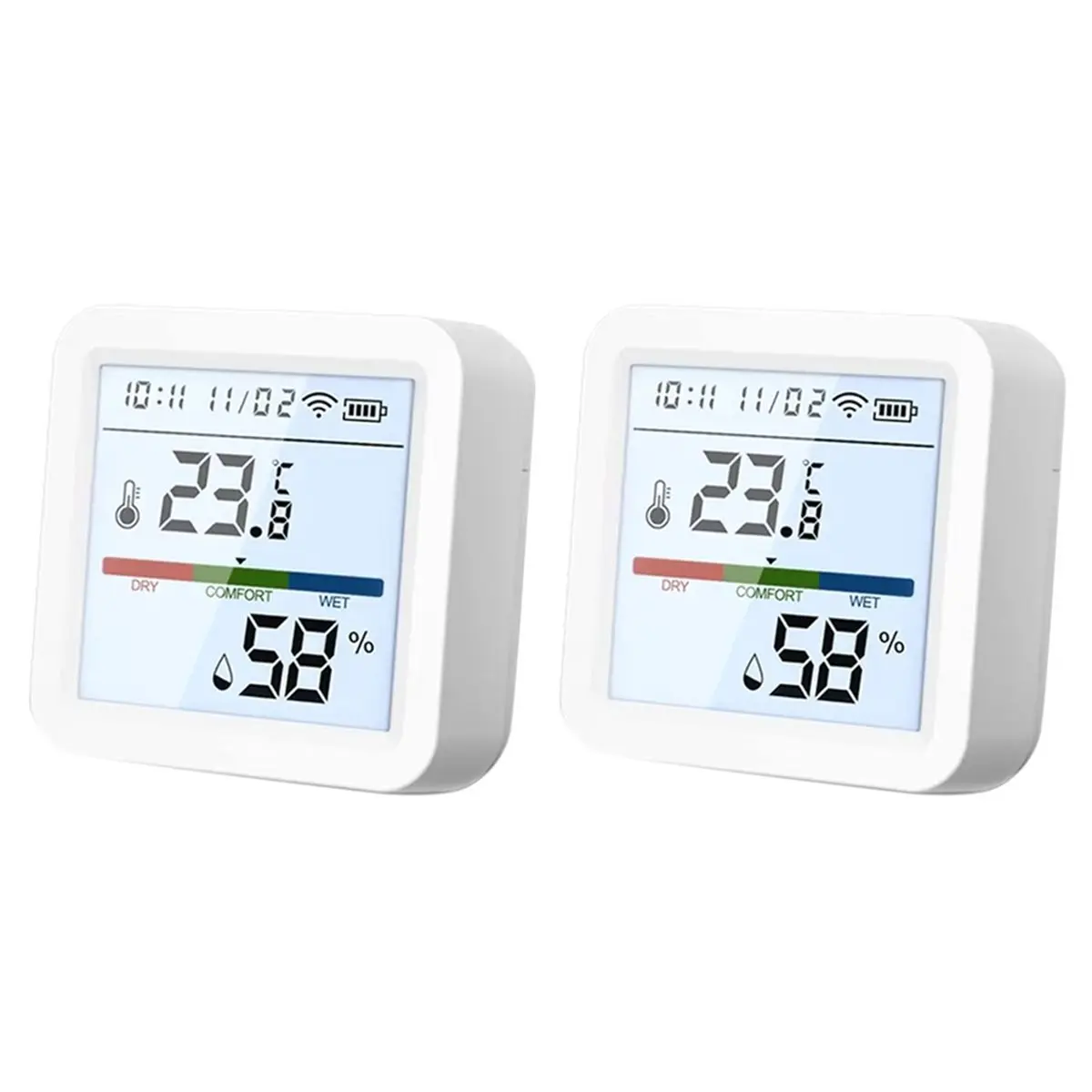 [HIHI] Tuya WIFI Temperature Humidity Sensor Backlight Hygrometer Thermometer Smart Life APP Control Support