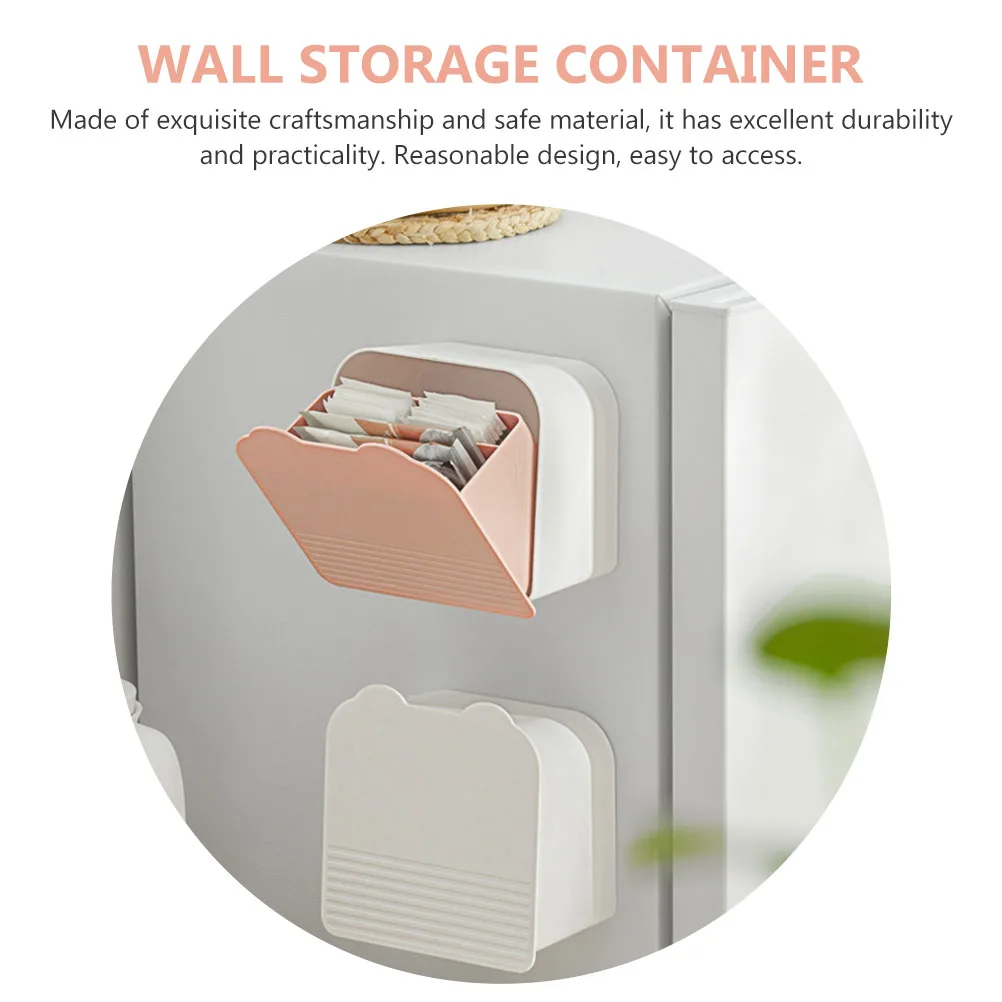 

Sanitary Napkin Storage Box Wall Mounted Cotton Pad Organizer Bathroom Tissue Holder Material Efficient Practical