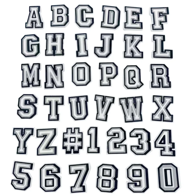 26Pcs Letters Shoe Charms for Accessories Wristbands Bracelets for Sandals Buckle Decorations Boys Girls Party Favor