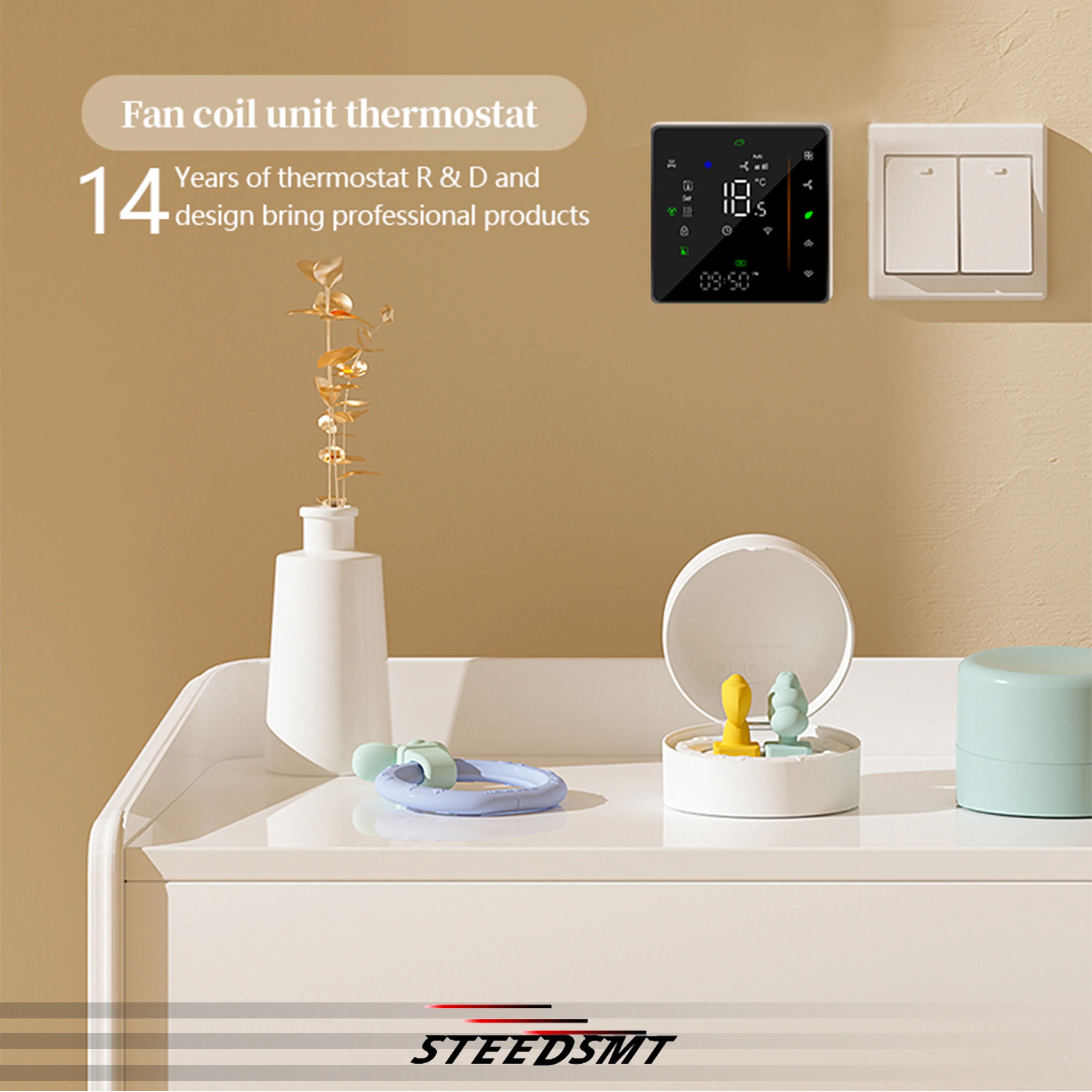 RS485/WIFI/ZIGBEE AC/EC 0-10 В термостат для 3-скоростной вентиляторной катушки регулирует домашнюю система кондиционирования воздуха от 220 В переменного тока 24 В