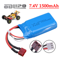 7.4V 1500mAh Lipo Battery for WLtoys 144010 144001 12423 12428 4WD Crawler Cars RC Off-road Racing Car Battery Spare Parts