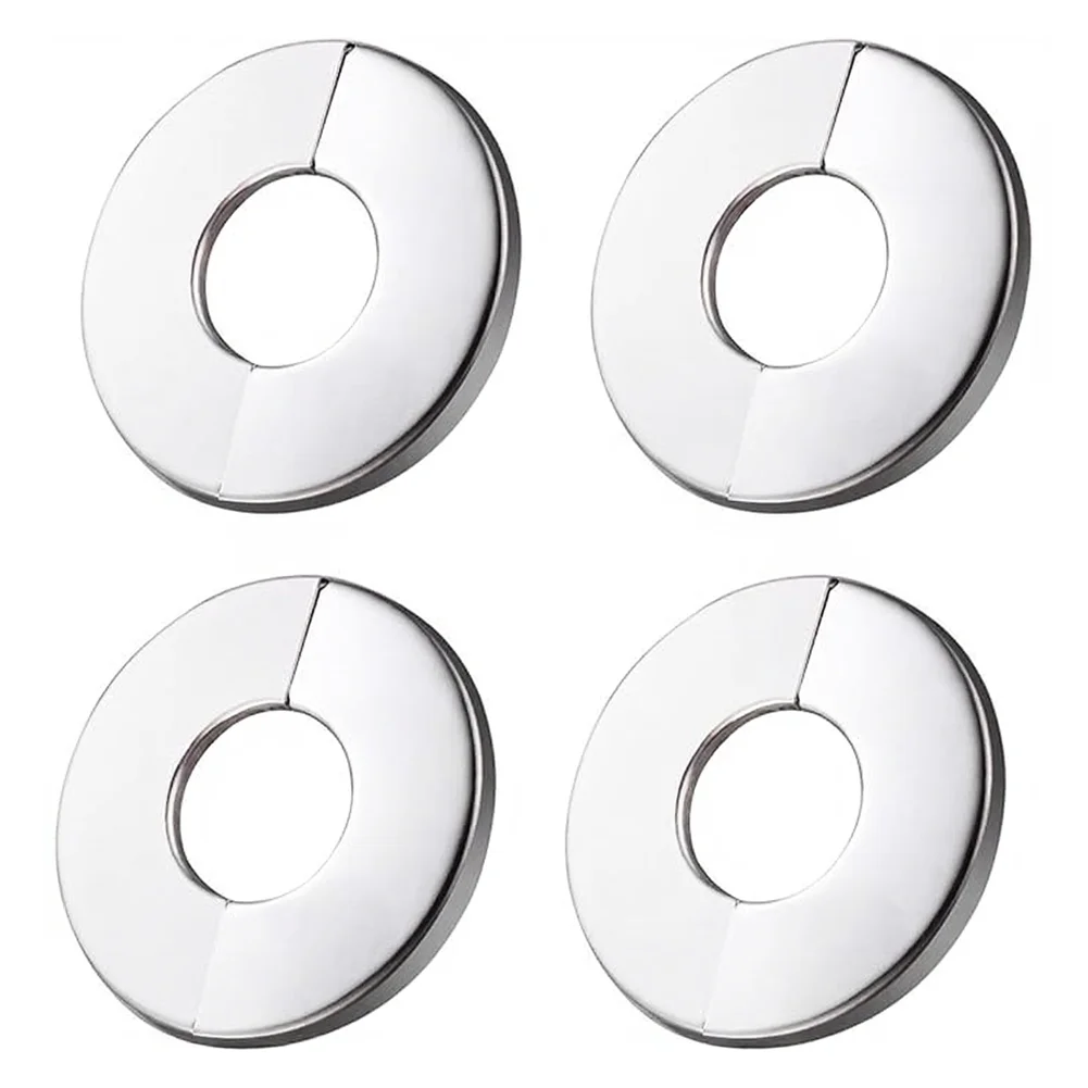 Stainless Steel Pipe Covers 4pcs 24mm ID 65mm OD for For kitchen Bathroom Plumbing and Appliance Installations