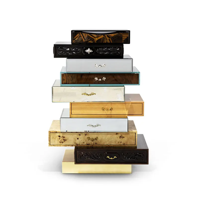 

Portuguese light luxury creative drawer side cabinet, modern high-end designer style, living room entry, entrance cabinet