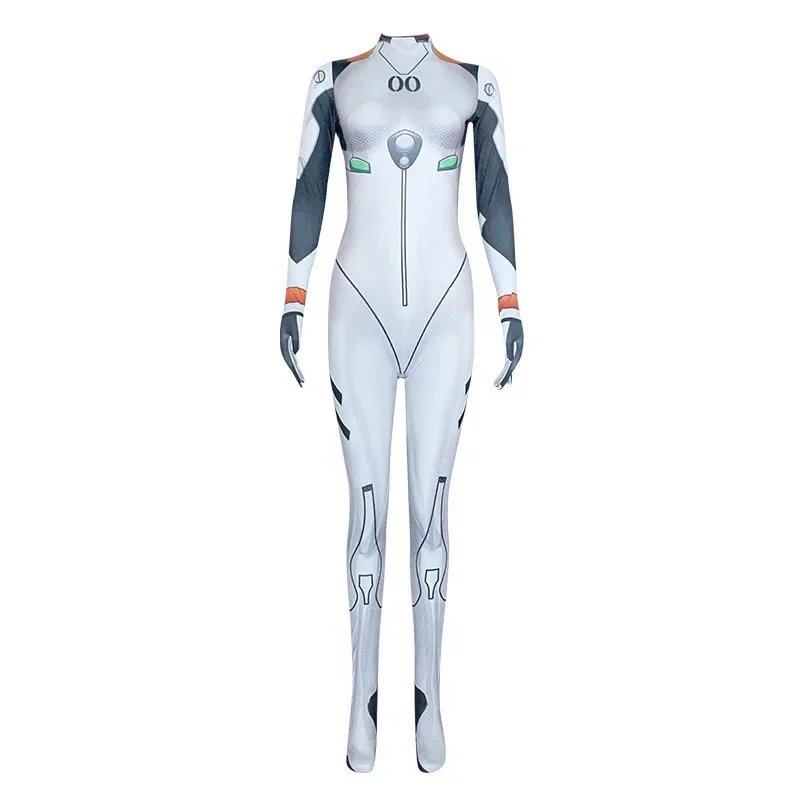 Anime Zentai Ayanami Rei kombinezony przebranie na karnawał unisex Zentai Catsuit dziewczyny body na Halloween