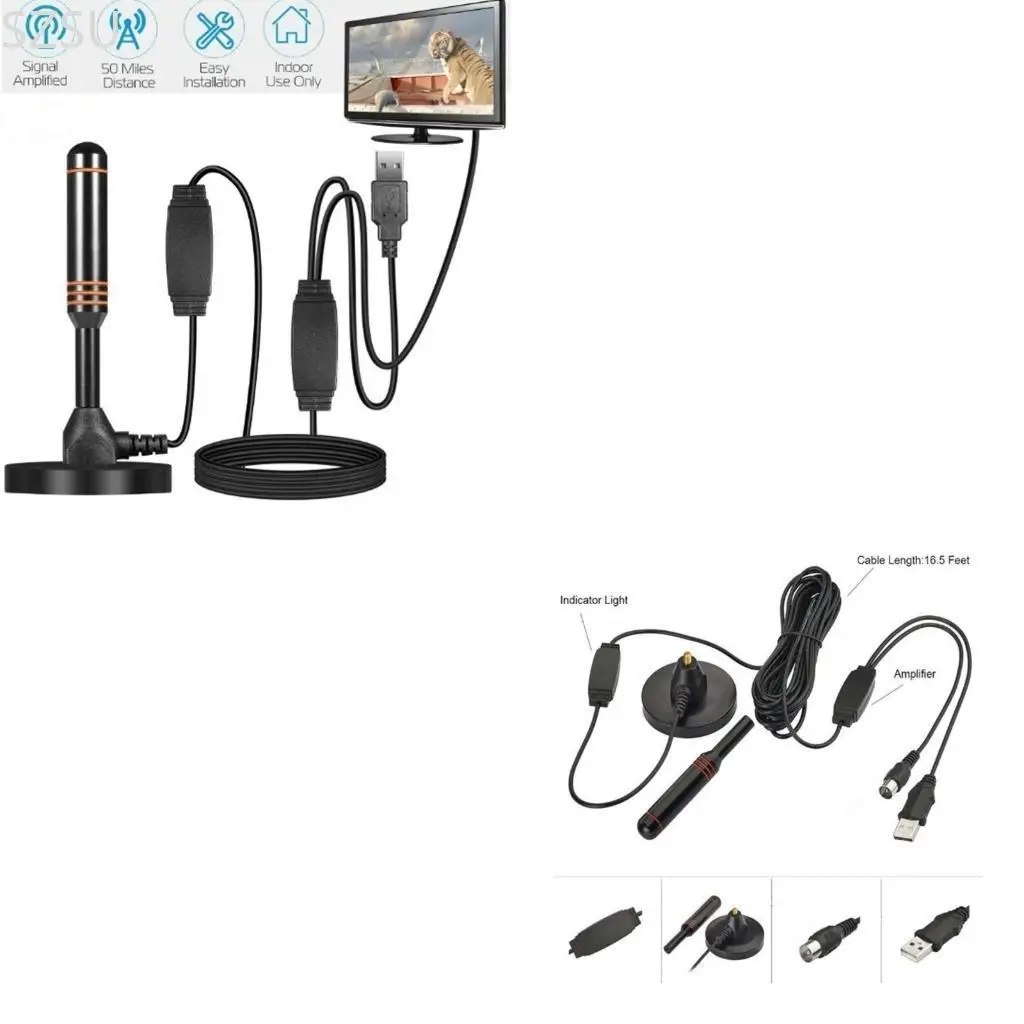 SZSU High Gains Amplifiers Digital Antennas Mount Double Frequency Reception 80km Ranges Improved