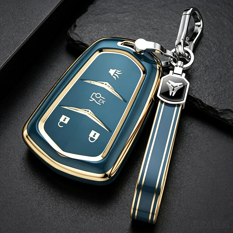 4 5  Buttons TPU Smart Remote Car Key Shell for Cadillac SRX CTS ATS XTS Escalade ESV Keyless Protector Auto Case Fob