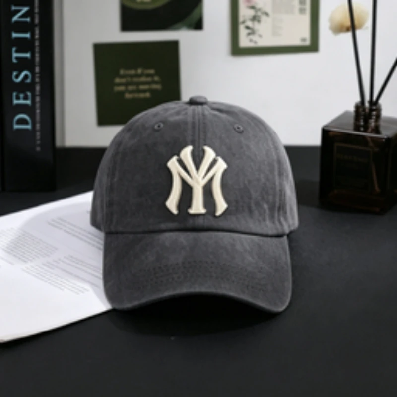 Gewaschene Baumwoll-Baseballkappe für Herren und Damen, Leichte Verstellbare Dad-Mütze, Lässige Straßen- und Reise-Sportkappe, Sonnenhut