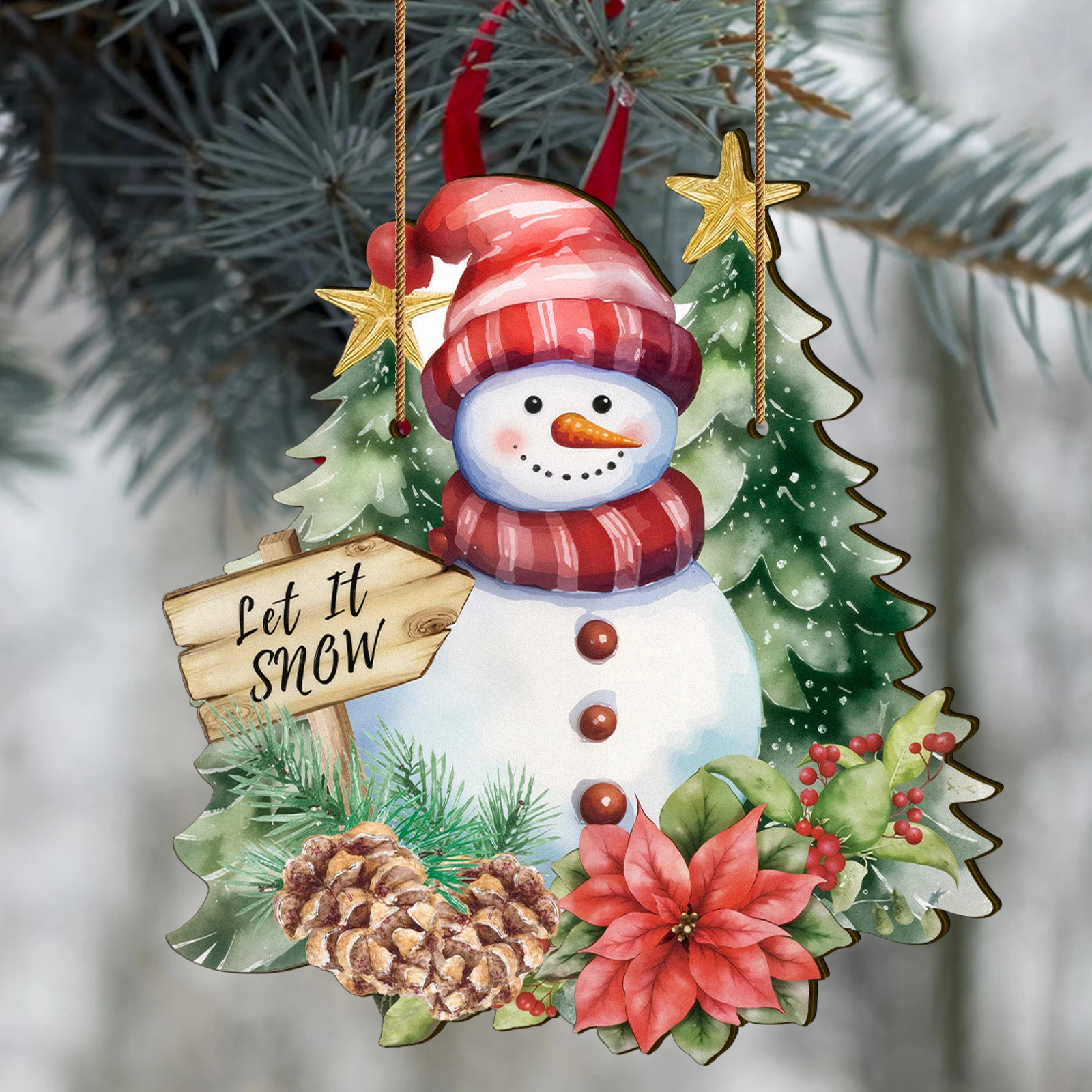 

Christmas and Halloween Vintage Style Decor Set, Snowman-Shaped Decorations, Festive and Charming