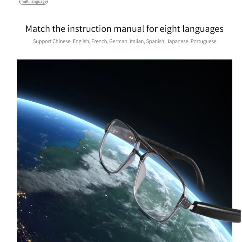 Inteligentne okulary zmieniające kolor, połączenia BT, asystent głosowy AI, zdalne sterowanie kamerą, odtwarzanie muzyki, inteligentne sterowanie dotykowe, prezent dla mężczyzn i kobiet