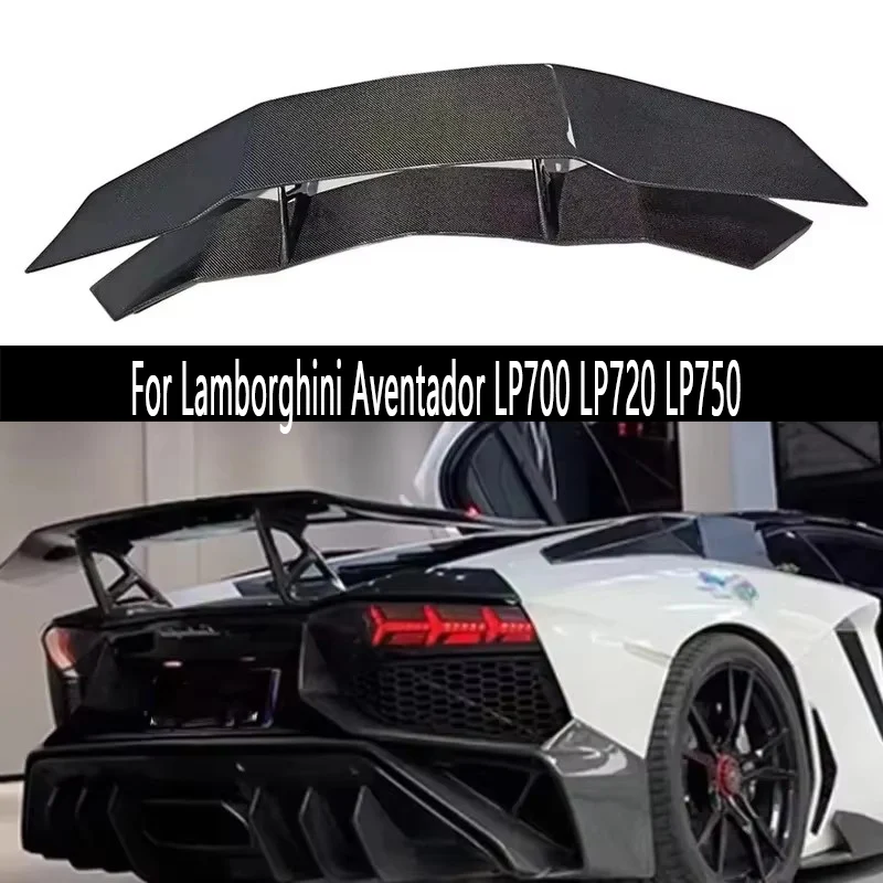 

For Lamborghini Aventador LP700 LP720 LP750 carbon fiber Tail fins Rear Spoiler Guide Wing Wing Wing diverter Auto partsbody kit