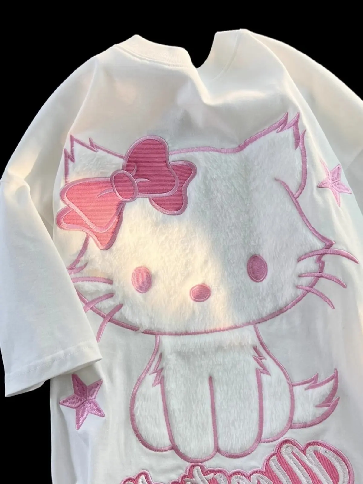 

Retro Cute Embroidery Short Sleeve T-Shirt Women's Korean Chic Summer Pure Cotton plus Size Top Comfortable Casual Tee