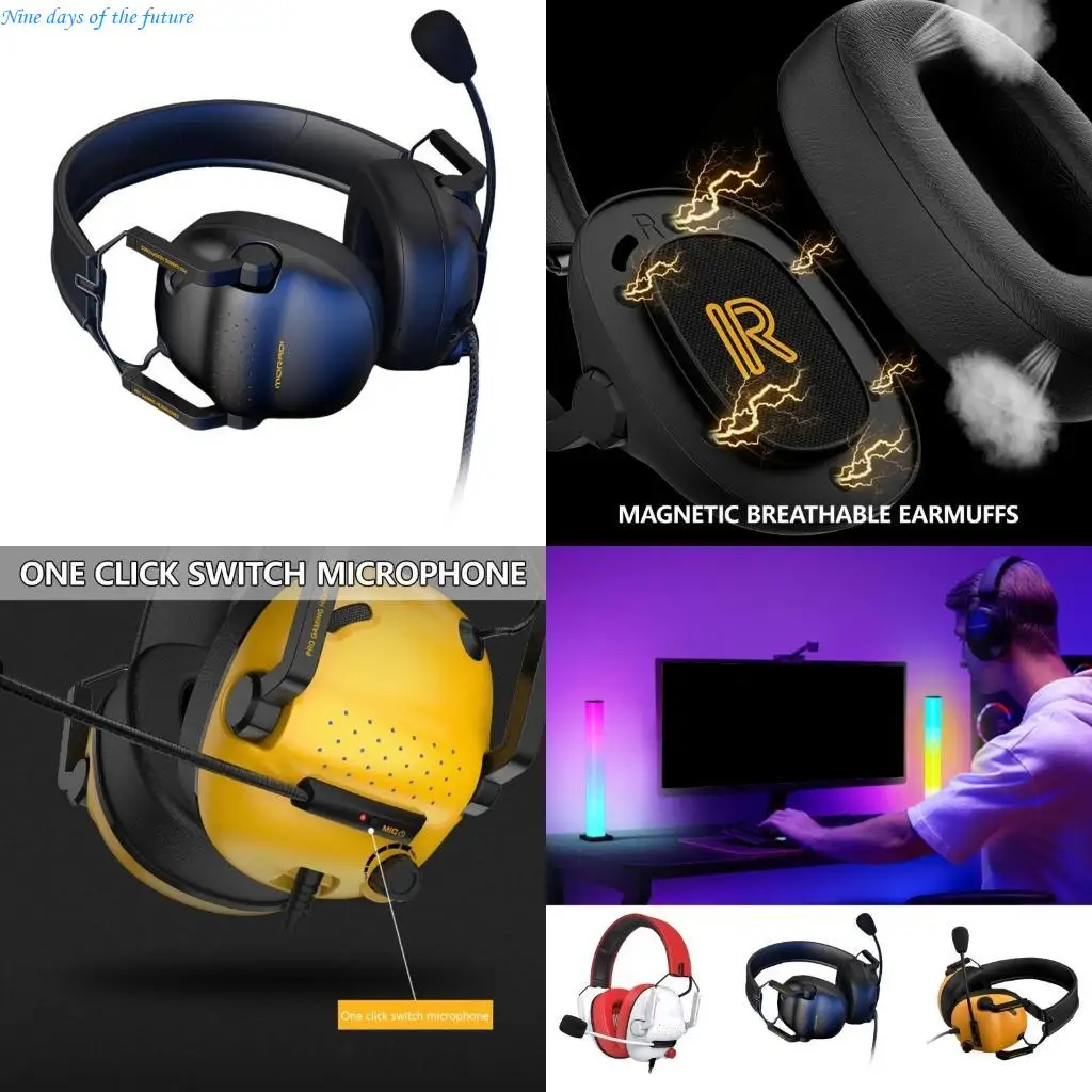 PC Gaming Headset USB Headset with 7.1 Surround Sound with Microphone Control E65A
