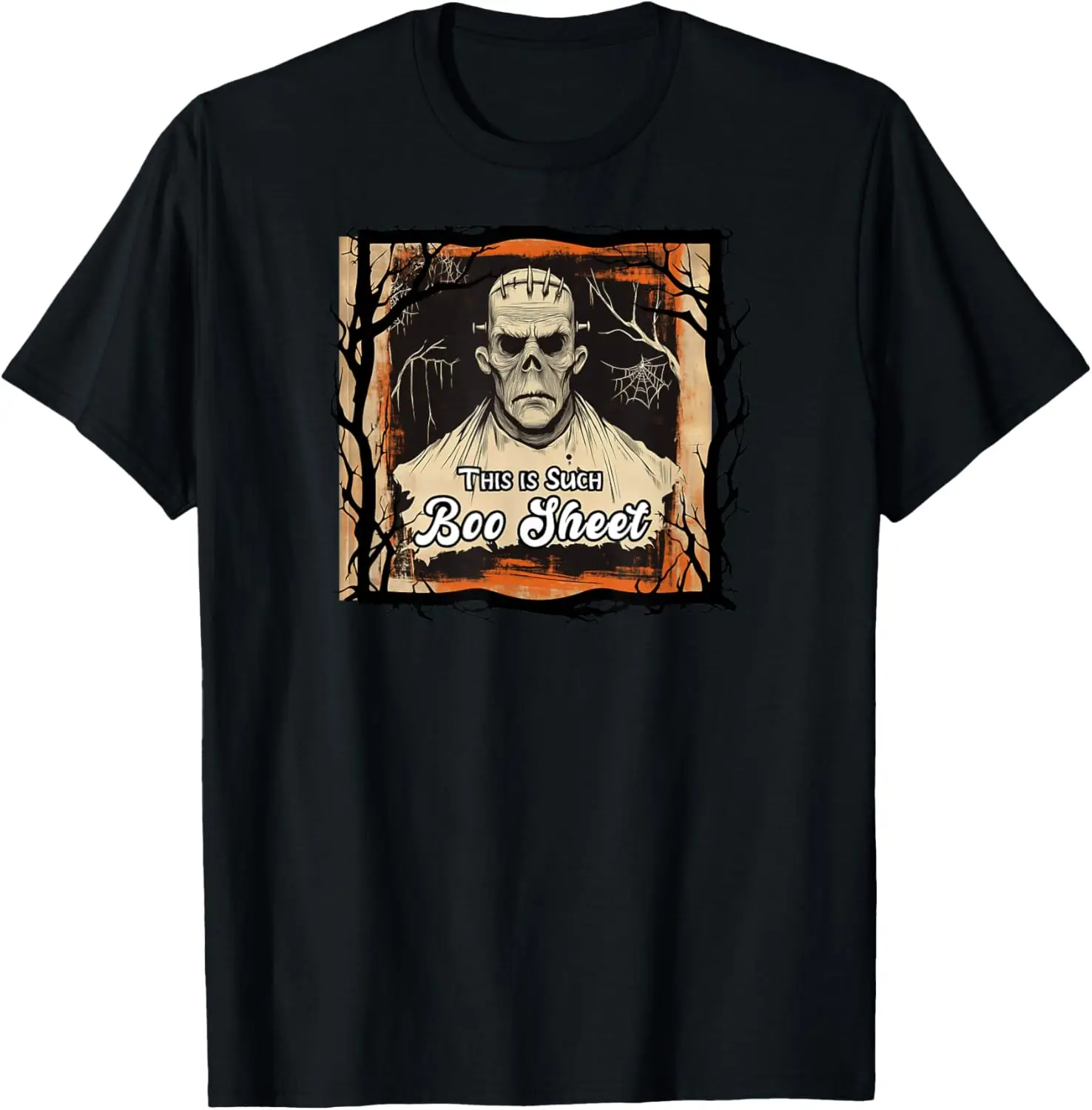 T-shirt di Halloween dell'orrore di Frankenstein vintage Questo è il foglio di Boo
