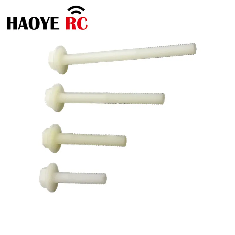 Haoye Metric Threaded Nylon Parafuso, M6, L30-75mm, plástico Thumb Screw, Parafuso Parafuso para RC Airplane Substituição Brinquedos, DIY, 10pcs