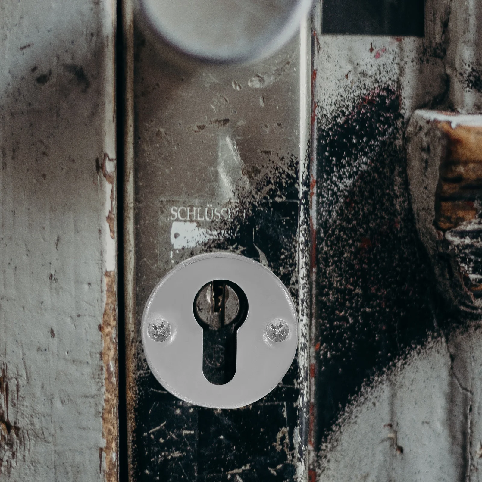 

Silver Keyhole Covers Striker Accessories High Quality Stainless Steel Durable Lock Cylinder Rain Rust Damage Heat