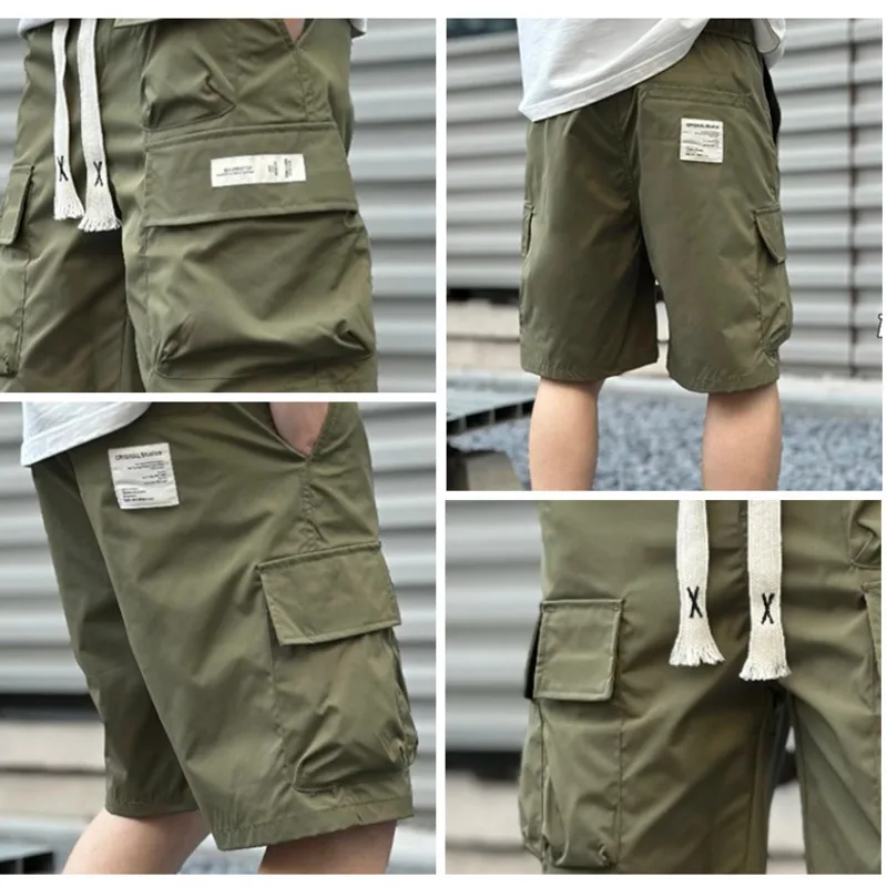 2024 Summer American Tooling Shorts Men\'s Multi-pocket Quick-drying Shorts Breathable Straight Five-point Pants Streetwear