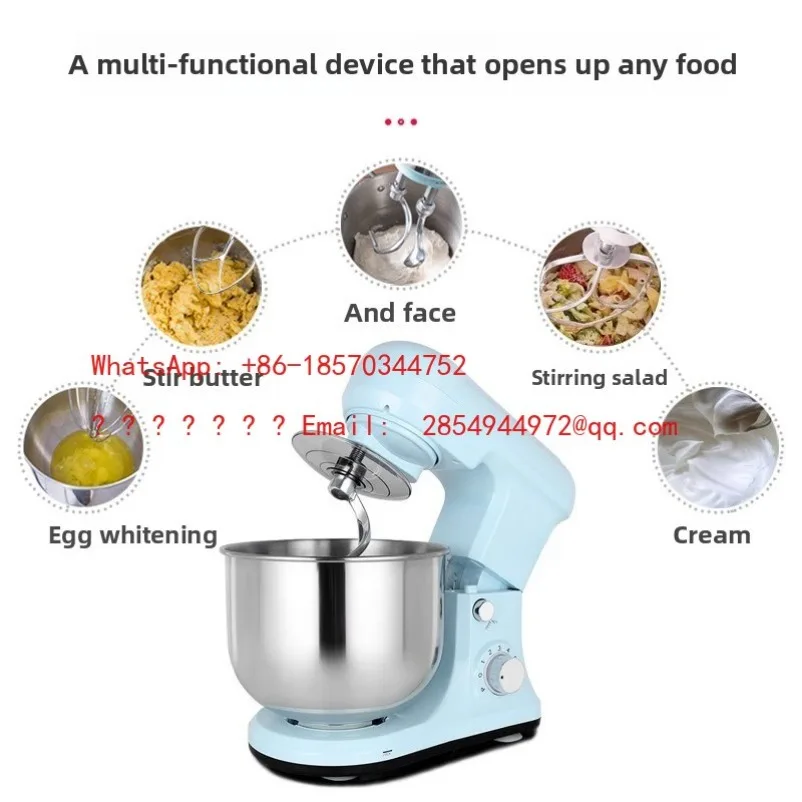 L   Household Chef Machine Automatic Dough Mixer Bread Machine Egg Kneading Integrated Desktop Fresh Milk Mixer