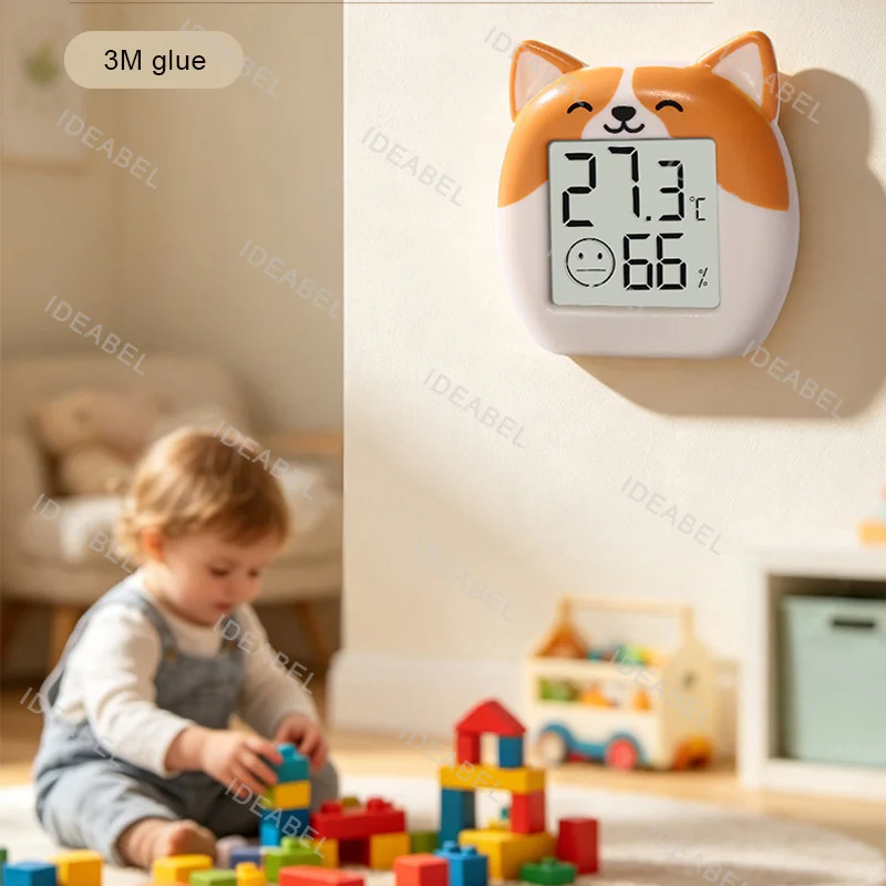 LCD Digital Thermometer Hygrometer Indoor Room Electronic Temperature Humidity Meter Sensor Gauge Weather Station with Magnet