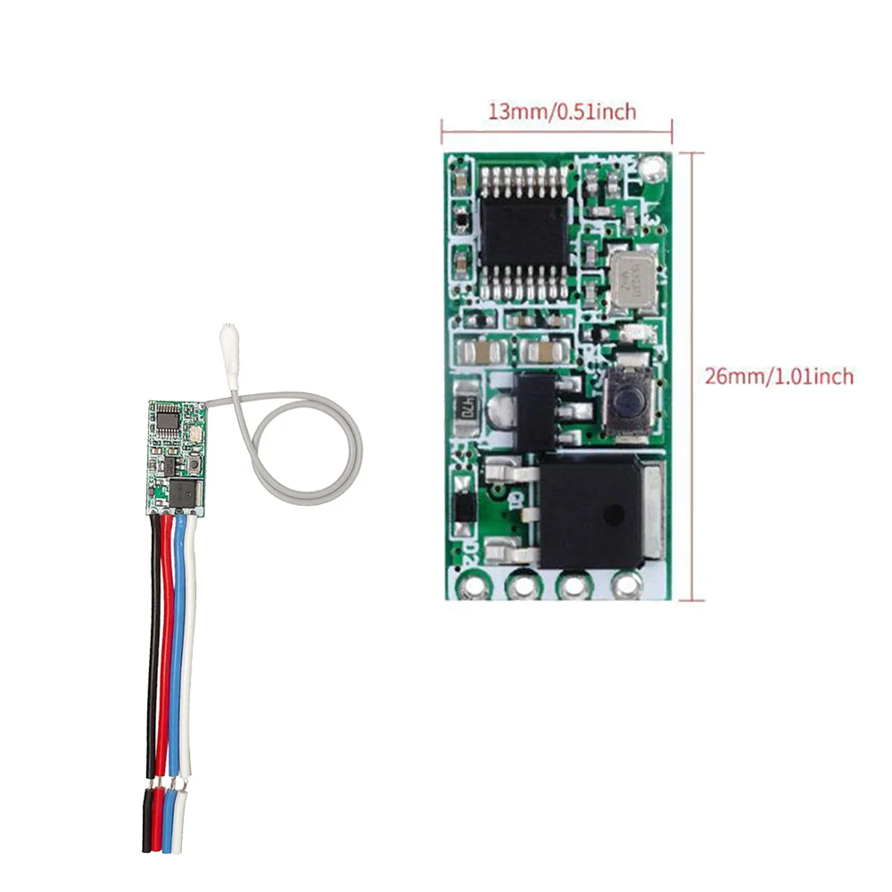 433mhz kablosuz RF uzaktan kumanda DC 3.6V 5V 9V 12V 24V 1CH Mini röle anahtarı LED lamba kontrol mikro alıcı verici DIY