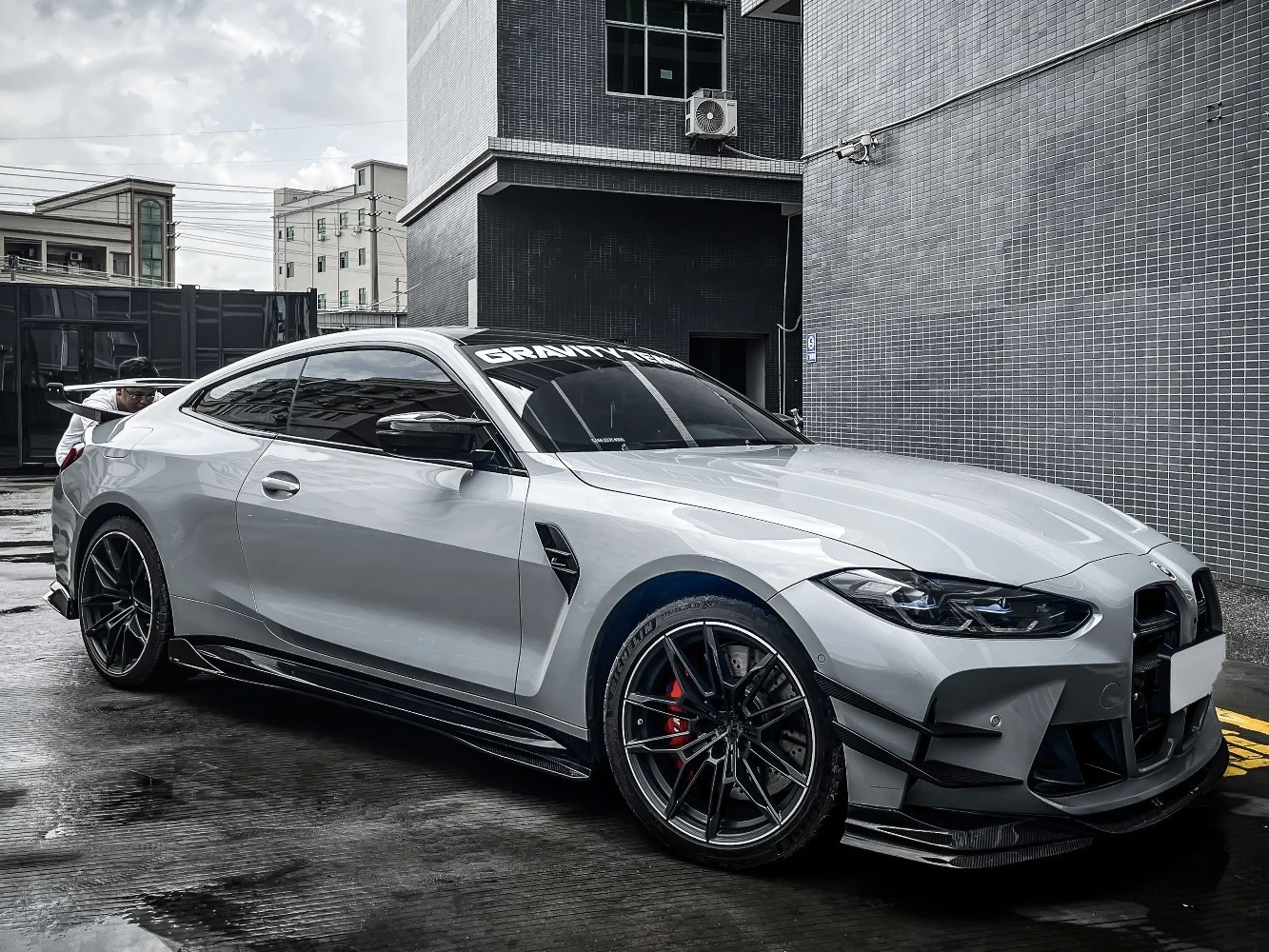 TAKD Carbon Real Car Data Development Dry Carbon Fiber Added Style Side Skirts Extensions for  M3 G80 M4 G82