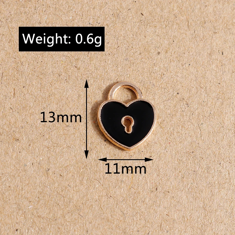 10 stücke Bunte Emaille Liebe Herz Charme für Schmuck Machen Frauen Nette Tropfen Ohrringe Anhänger Halsketten DIY Armbänder Handwerk Geschenk – Detail 16