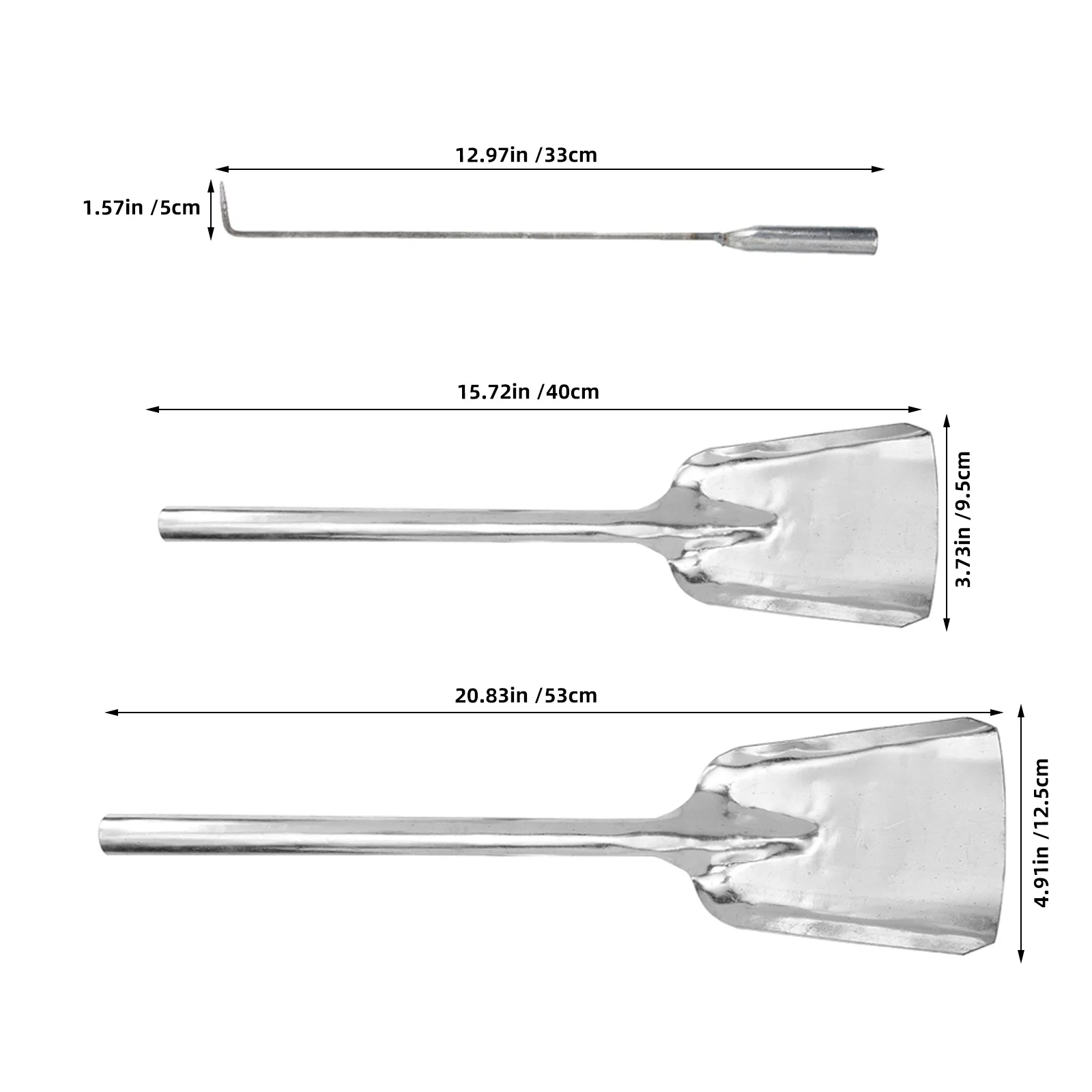 3 قطعة مجموعة أدوات الموقد الثقيلة الصلب سجل المنتزع لموقد الخشب داخلي الرماد مجرفة ملقط هوك عدة