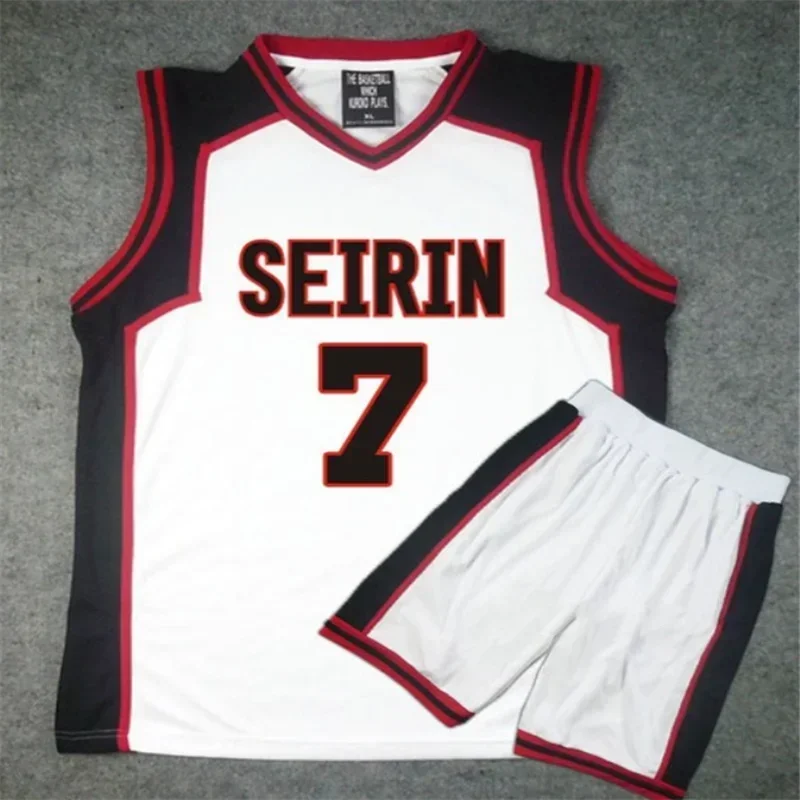 3D ชุดเครื่องแบบคอสเพลย์ Kuroko NO basuke JERSEY Basket เซ็ตชุดเสื้อผ้ากางเกงขาสั้นเบอร์10 11 Kagami Taiga