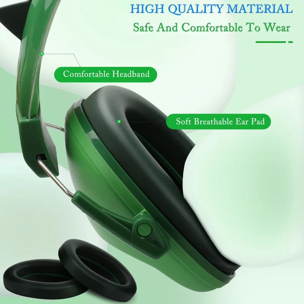 آذان القط الوردي المضادة للضوضاء غطاء للأذنين إلغاء الضوضاء الكرتون السلامة الحد الأذن إفشل طفل حماية السمع قابل للتعديل #2