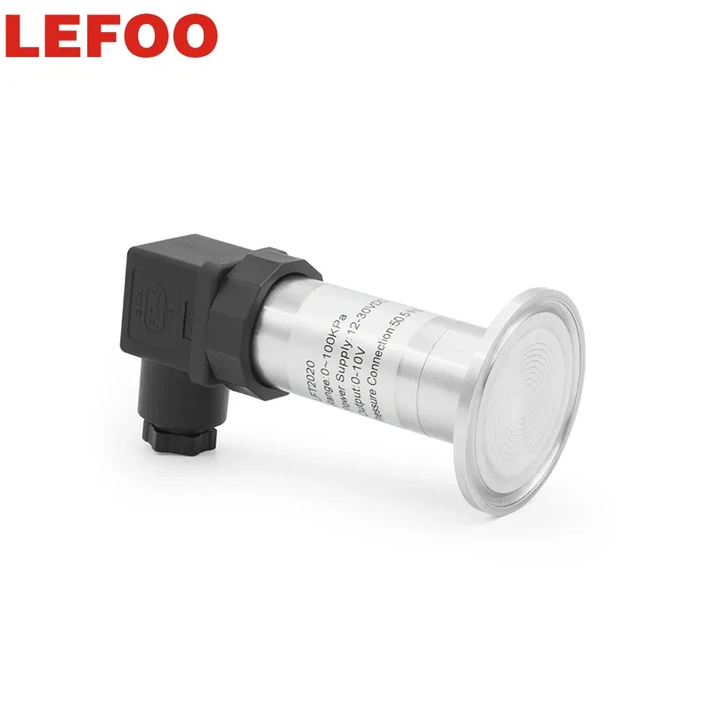 LEFOO Pressure Sensor High Accuracy Oil-filled Diffusion Silicon Core Flat Film Pressure Transmitter for Medical Usage