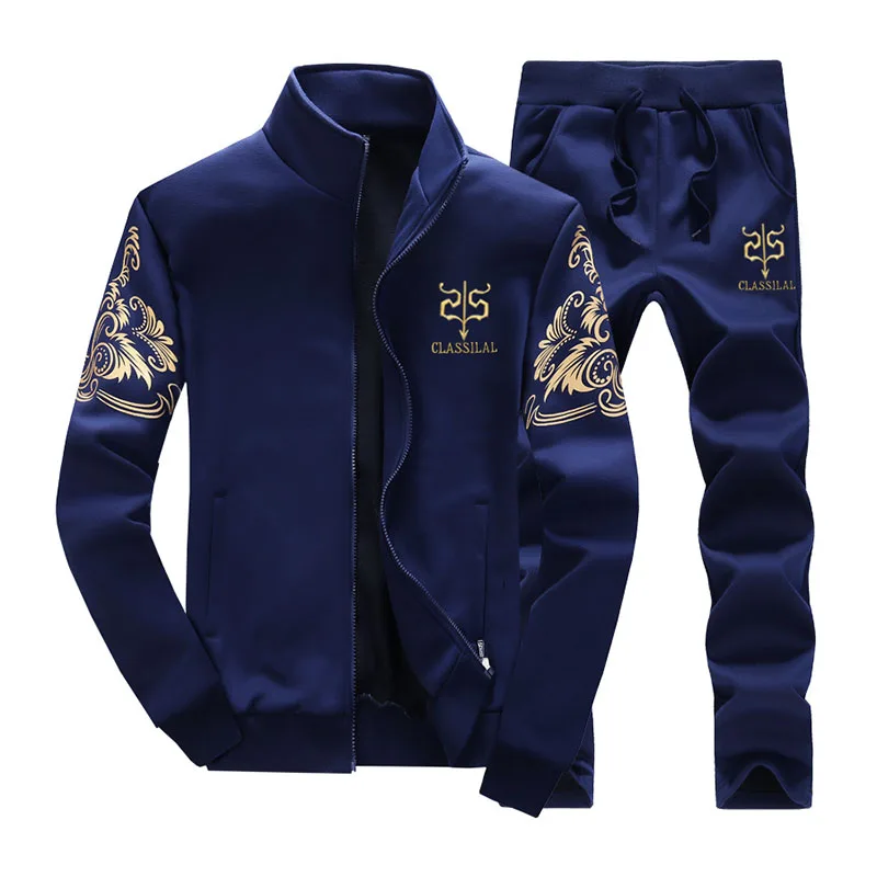 New Men's Tracksuit 8XL Oversized Sweat Suit Spring Autumn Embroidery Fleece Jogging Suit Sportwear Men Gym Suit A2F8878