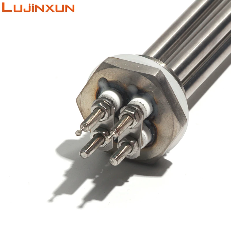 LUJINXUN 12 فولت عنصر التدفئة سخان مياه غاطس 1 بوصة BSP DN25/32 مللي متر 100 واط 200 واط 300 واط 400 واط 600 واط الشمسية أنبوبي سخان أنبوب 1 قطعة