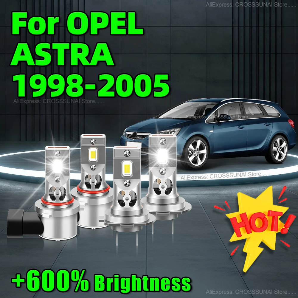 

2/4Pcs LED Car Headlight 60000LM CSP CHip Bulbs H7 HB3 Auto Lamp For OPEL ASTRA 1998 1999 2000 2001 2002 2003 2004 2005