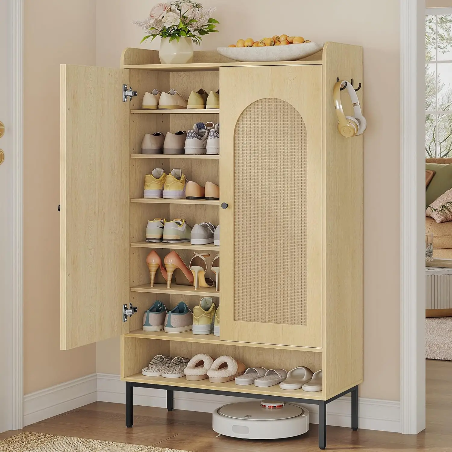 7-Tier Shoe Storage Cabinet With Adjustable Shelves, Customized