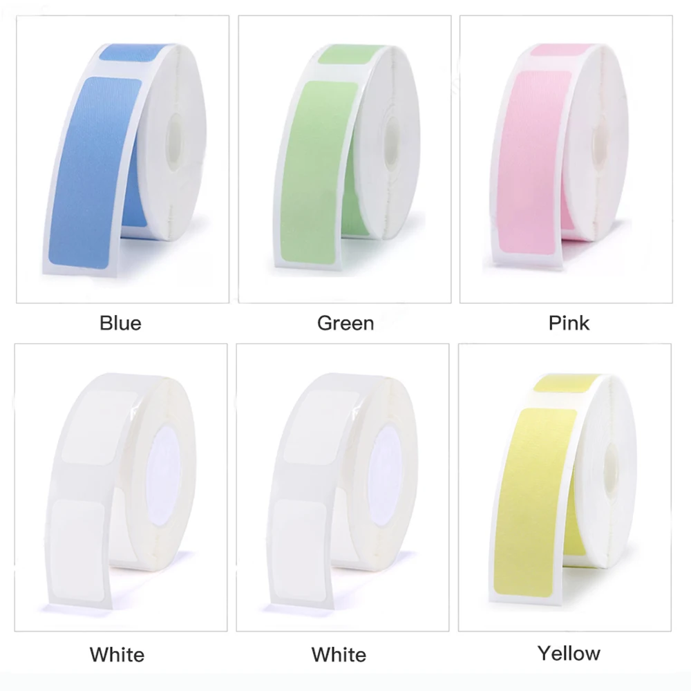 6-rolos-de-adesivos-coloridos-compativeis-com-o-modelo-p15-papel-para-etiquetas-12-40mm-180-folhas-por-rolo-branco