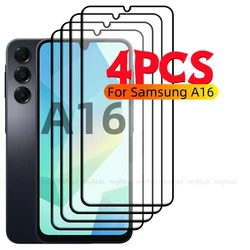 1/2/3/4PCS Full Cover Glass For Samsung A16 Glass Samsung Galaxy A16 A 16 Tempered Glass HD 9H For Screen Protector Samsung A16