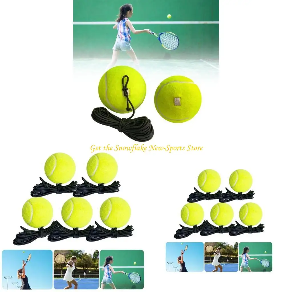 

E56D 5pcs Beginner Training Balls с эластичной стрункой Профессиональный теннисный тренер