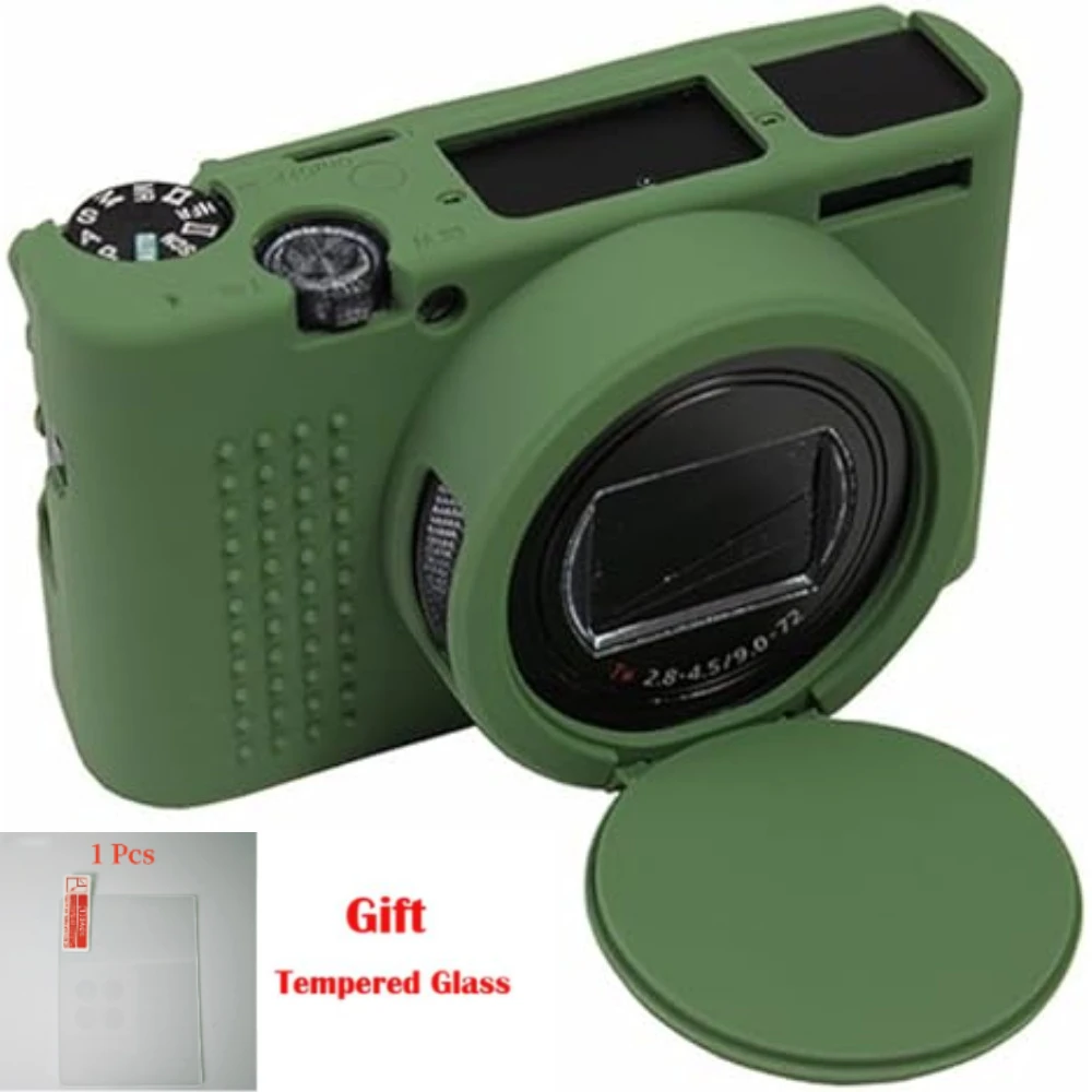 

For Sony RX100 VII Case, Protective cover silicone case Photography bag SLR camera bag Cover RX100 VII + free tempered film